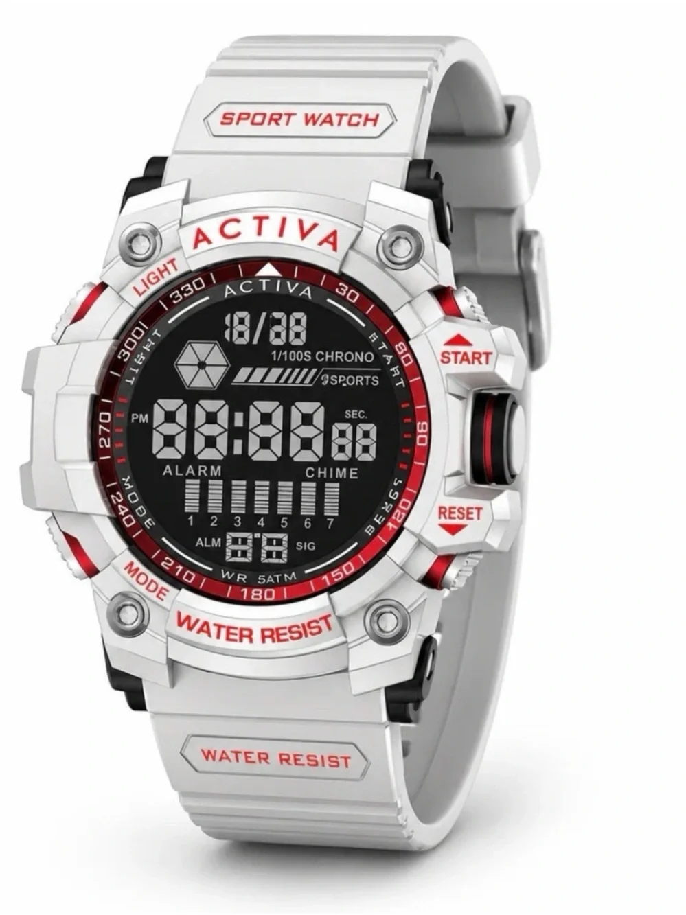Activa X Invicta Digital Men's Watch - 56mm, White ACW8020-012